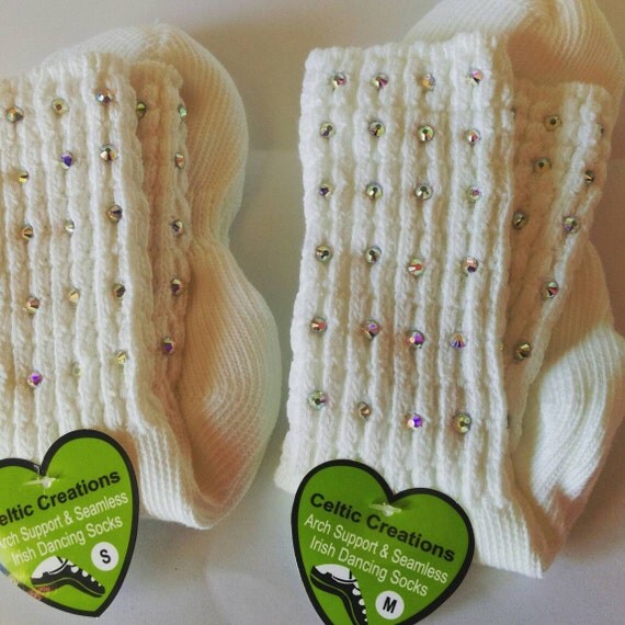 Irish dancing diamanté socks