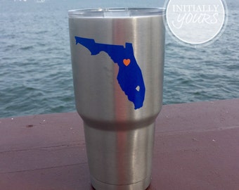 State Yeti Decal, Personalized State Vinyl Stickers for Yeti Tumbler, Yeti Rambler State Decal, 30oz Yeti Cup Decal, DECAL ONLY