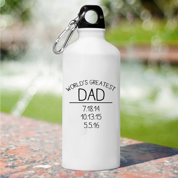 Personalized World's Greatest Dad Water Bottle