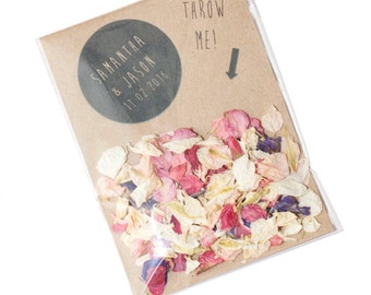 Personalised Wedding Confetti Envelopes (Biodegradable confetti)