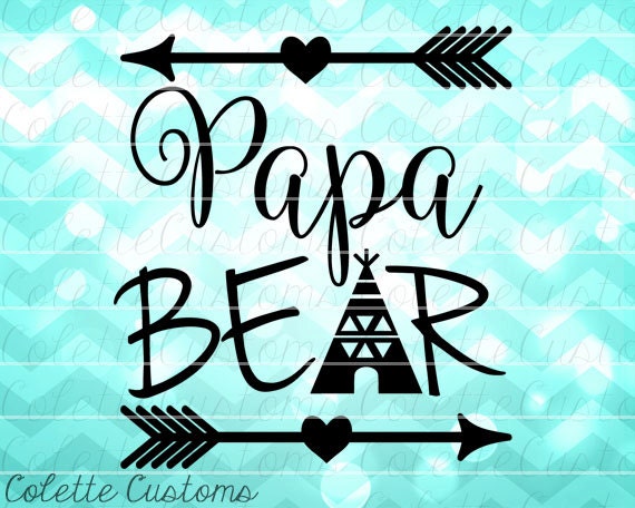 Download Papa Bear SVG EPS DXF and png files for Cricut by ...