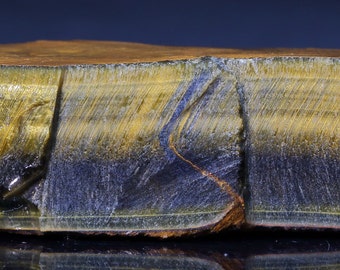 Beautiful Large Chatoyant Variegated Hawkeye Blue Gold Tigereye Natural Rough