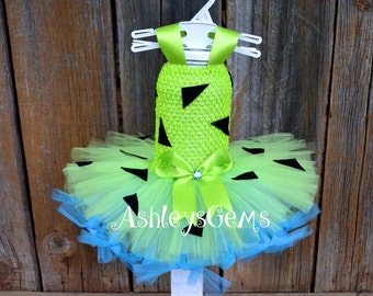 Pebbles Costume for Baby, Toddler Pebbles Costume, Pebbles Flinstone, Pebbles and Bam Bam, Pebbles Tutu, Pebbles Birthday, Flinstones