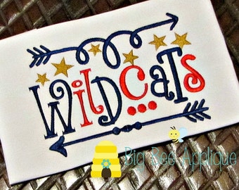 Wildcats Football embroidery design