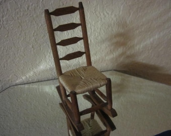Dolls Rocking Chair with Weaved Sitting.