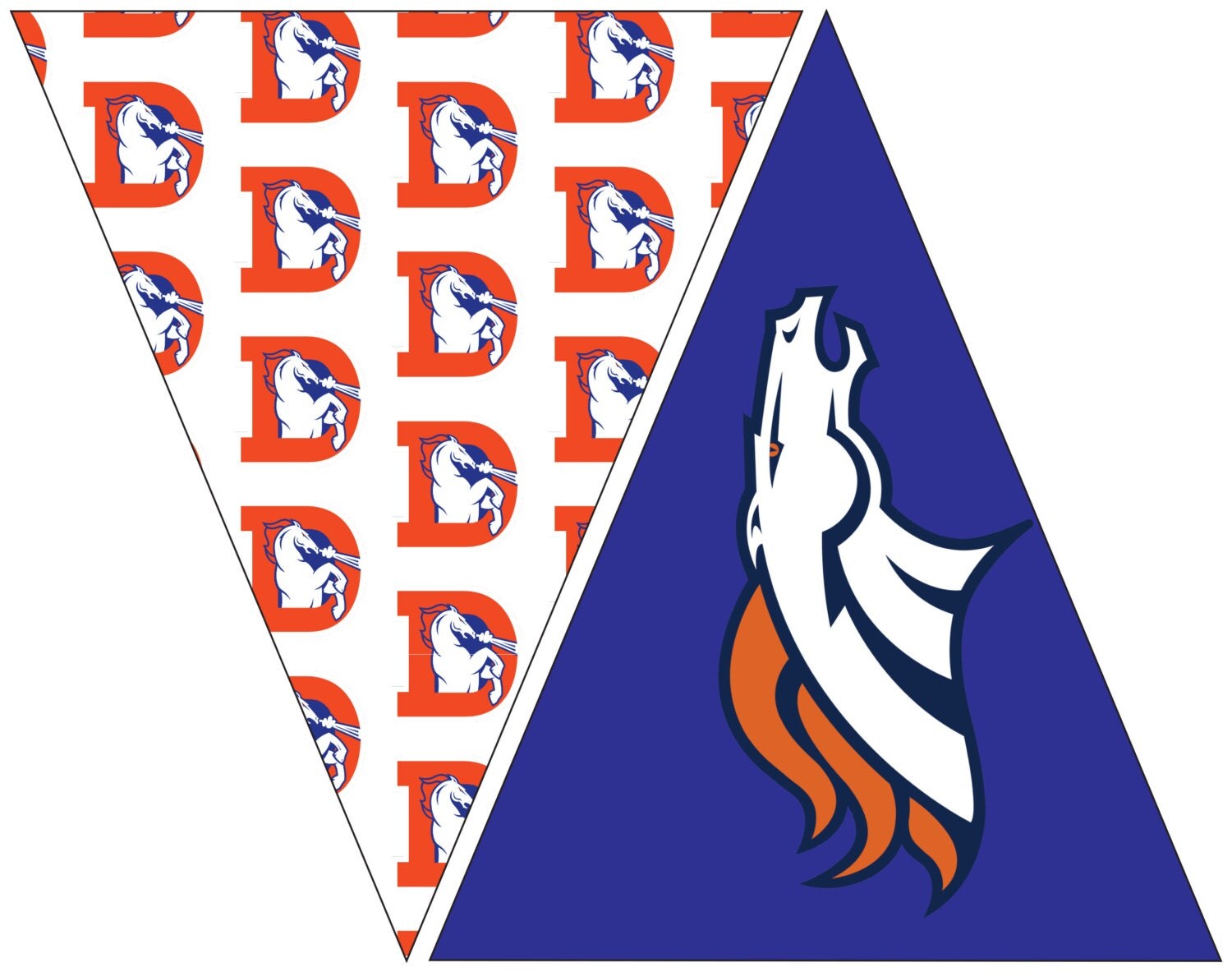 Denver Broncos flag. Easy Party decorations for Denver Broncos