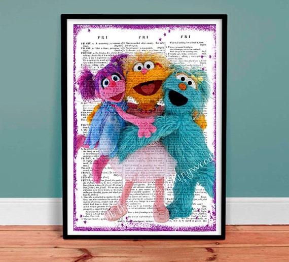 Abby Zoe & Rosita Dictionary Art Print by TheJewelsofKingwood