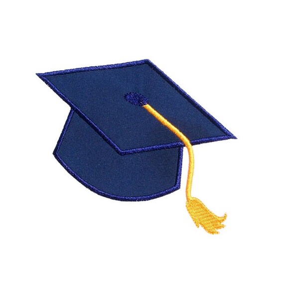 Graduation Cap Applique Machine Embroidery Digital Design High