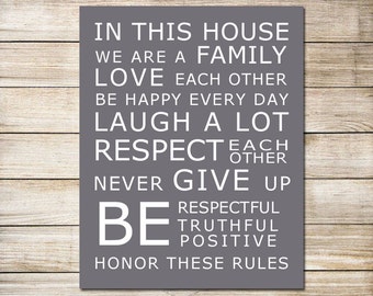 Family Rules Wall Art family rule wall art | etsy Family Rules Wall Art family rule wall art | etsy