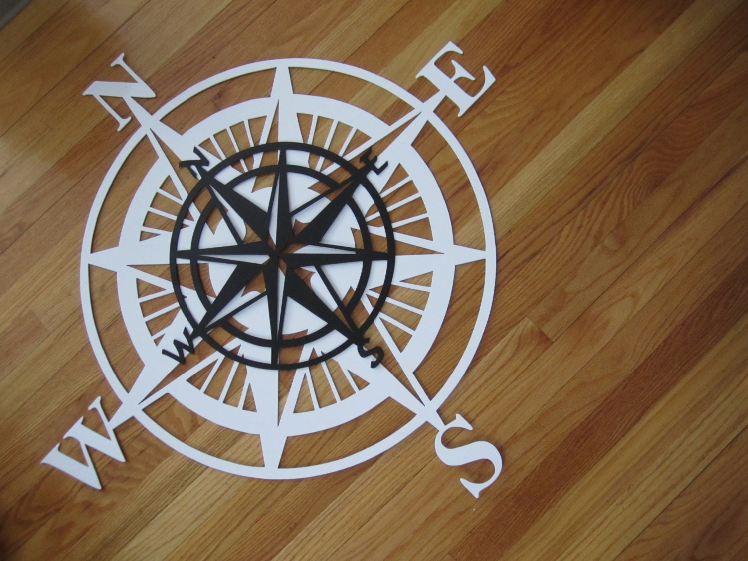Metal Nautical Compass Rose Wall Hanging 30 x 30 inches