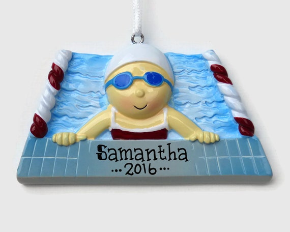 ships free swimmer girl personalized ornament swim team ships free swimmer girl personalized ornament swim team