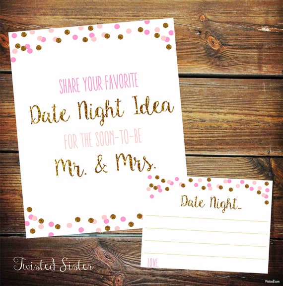 Date Night Printables Bridal Shower Date Night Ideas Date