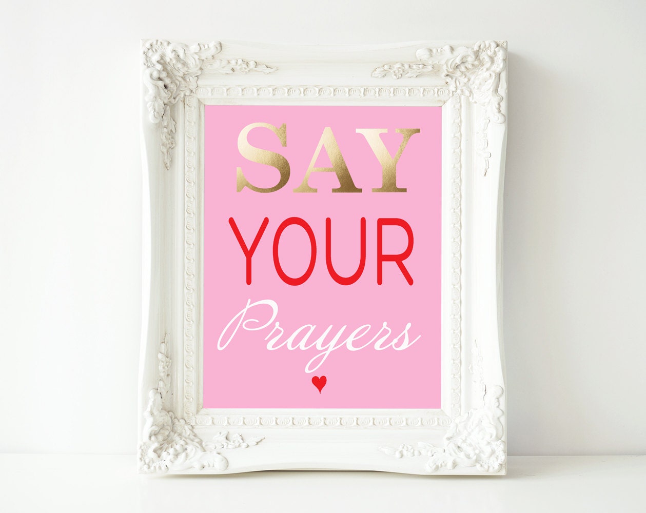 Say Your Prayers Printable Wall Art Printable Nursery Art