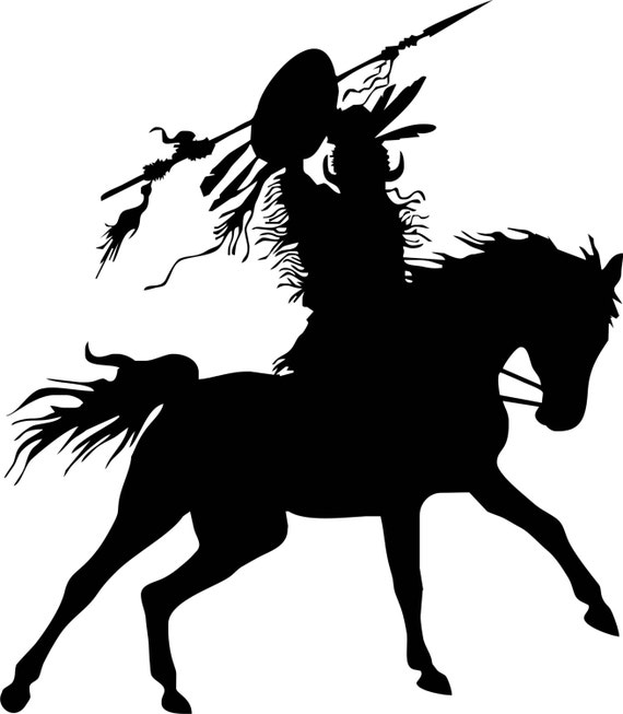 SVG DXF EPS Indian War Horse Native American Downloadable File