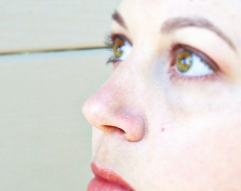 Nose Stud - Teeny Tiny Sterling Silver 1mm Dome - 24 Gauge or 26 Gauge - Nose Ring - Nostril Screw