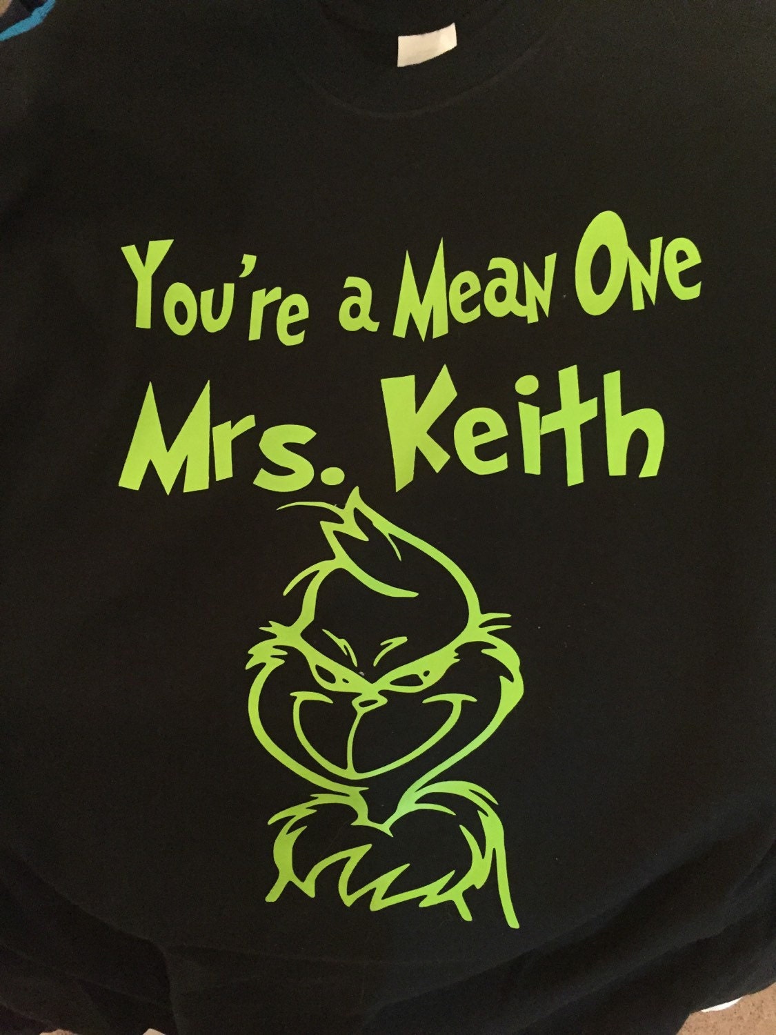 Youre A Mean One Mr Grinch By Sparklemonogram On Etsy