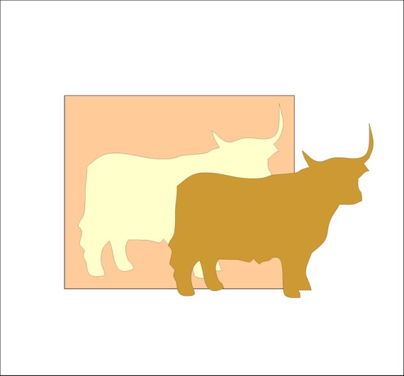 Highland Cow Stencil blanks 5 sizes to choose from or a 6 in 1