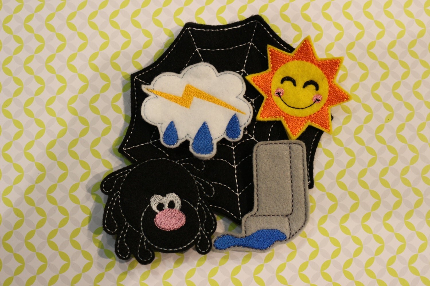 Itsy bitsy spider finger puppets