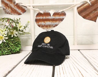 Don't Be SELF CONCHAS Baseball Hat Low Profile Embroidered Baseball Caps Dad Hats Black