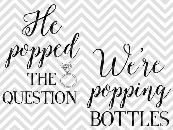 He Popped the Question We're Popping by KristinAmandaDesigns