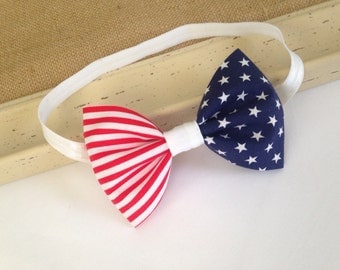 4th of July Headband - Patriotic Headband - Stars and Stripes - Red White and Blue - Fourth of July - Baby Headband - Headband