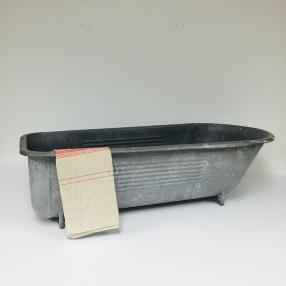 Reducido antigua bañera de zinc ancla por lavenderroadantiques