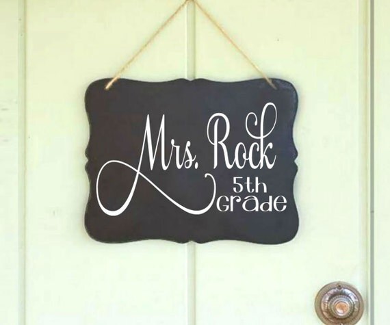 Teacher Classroom Sign Cute Chalkboard Sign by LivisLoveBoutique