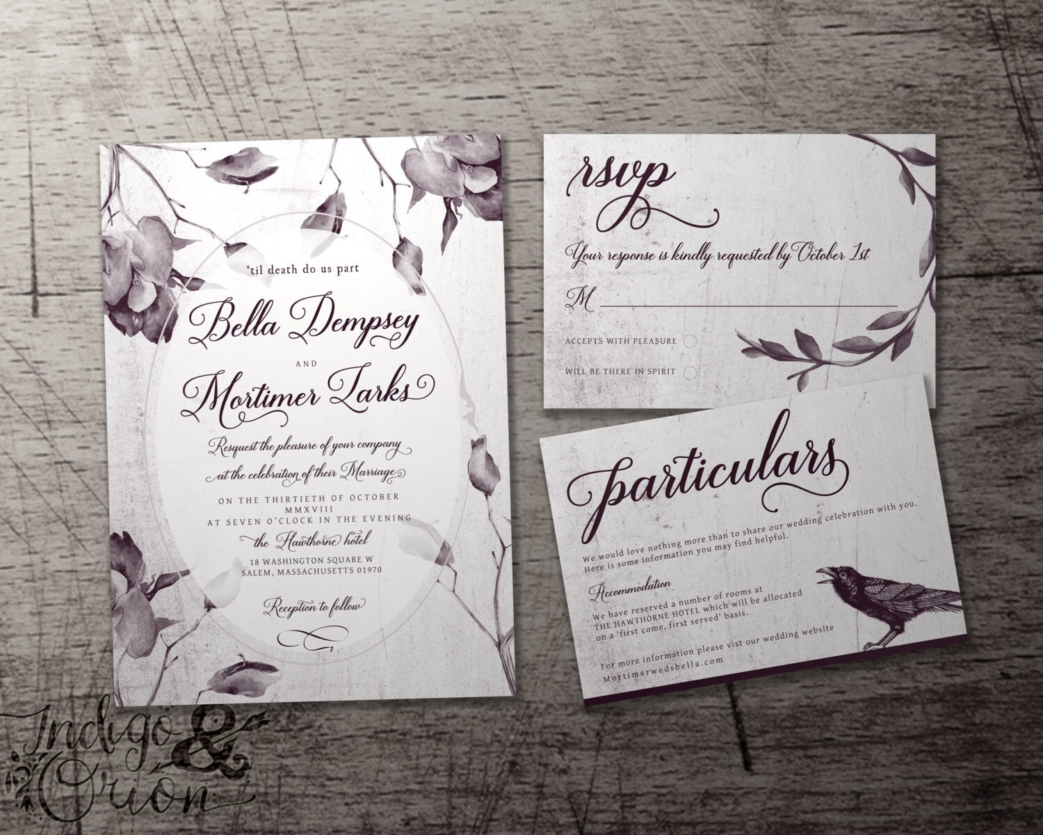 Gothic Wedding Invitations 3