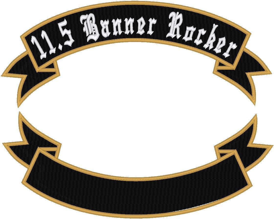 Custom Embroidered Banner Rocker Patch
