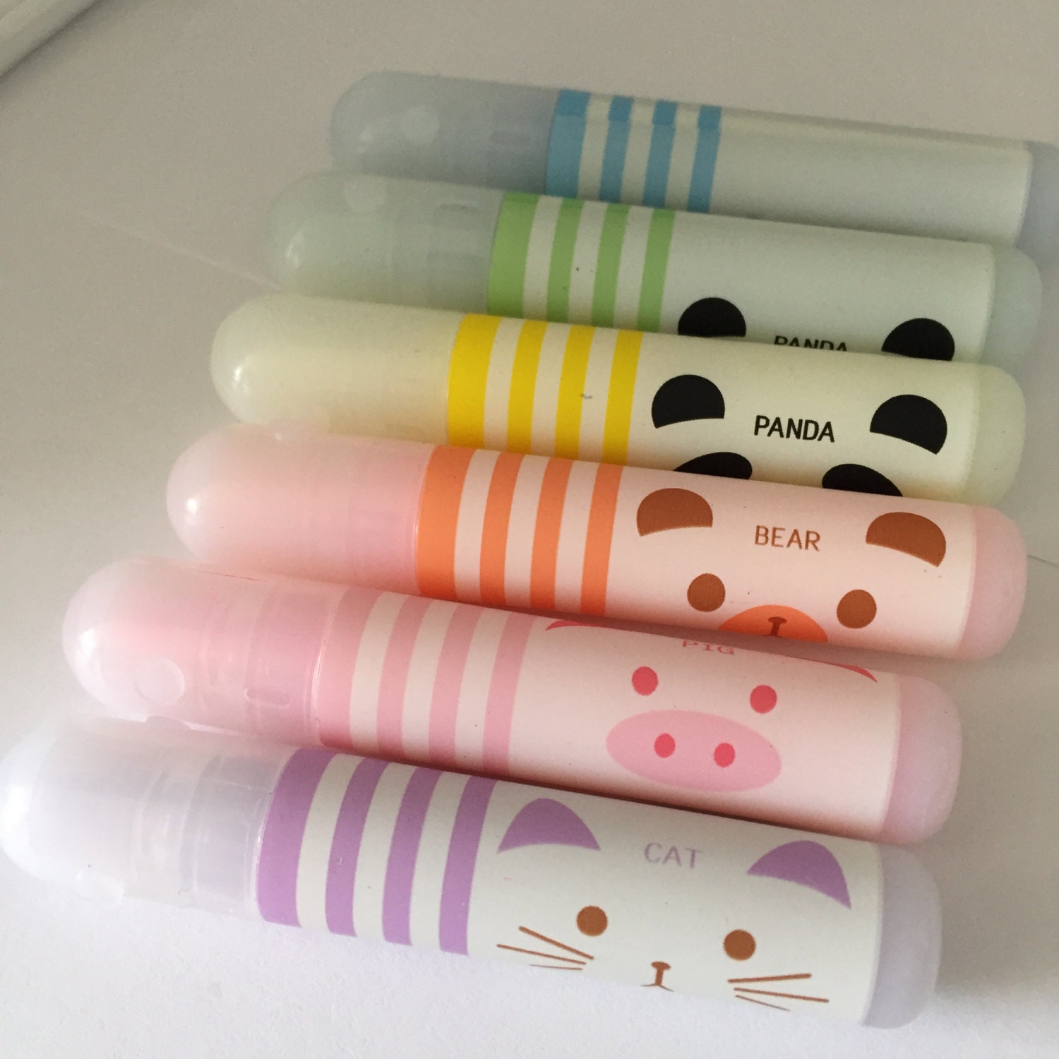 Kawaii Pastel Mini Highlighter Pen Set Animal Pens