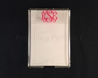 Monogrammed Gift, Personalized Notepad, Personalized Acrylic Notepad, Notes, Personalized Note Pad, Student Gift, Office Gift, Personalized