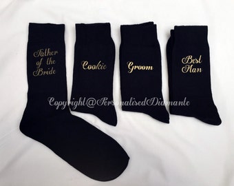groom socks, usher socks, best man socks, black socks, groomsmen socks, wedding socks, groom gift, perosnalised socks, best man socks,