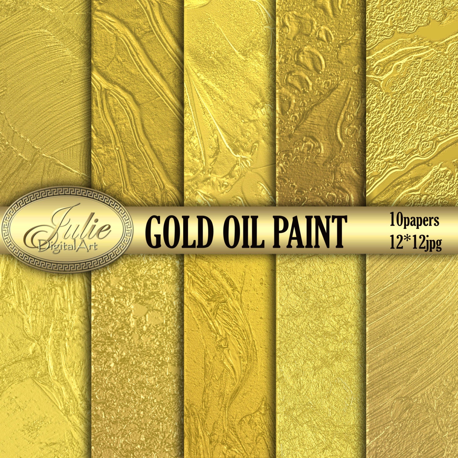 Gold digital paper Metallic background oil paint gold jpg