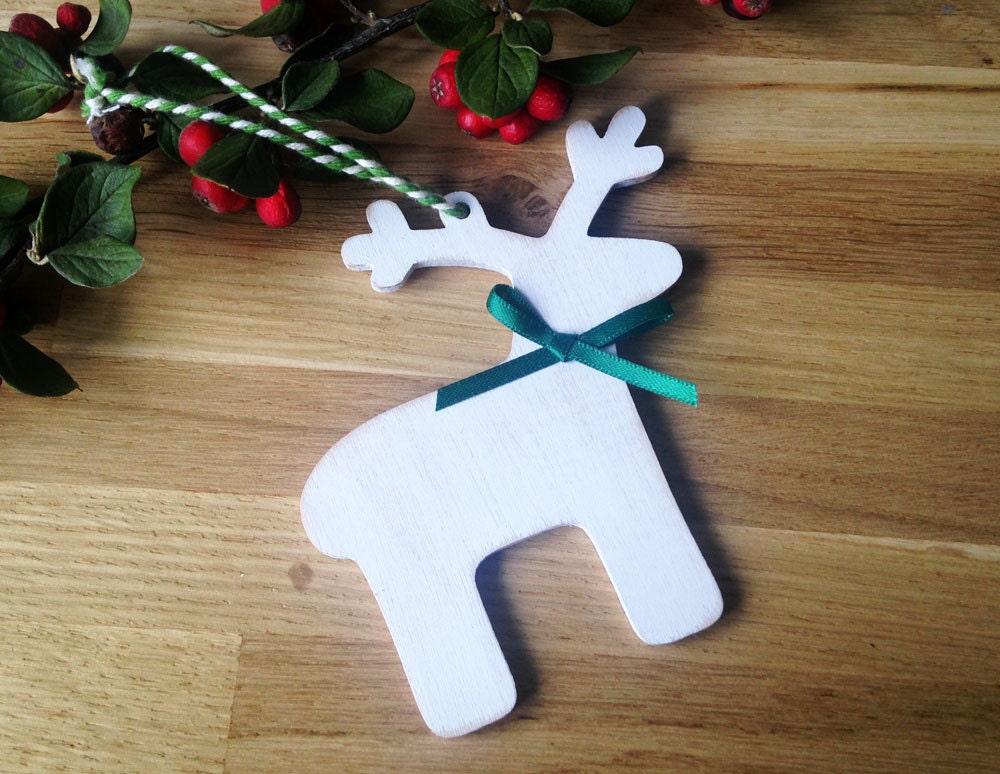 Christmas Reindeer Decoration Wooden Reindeer By Lottieandlois