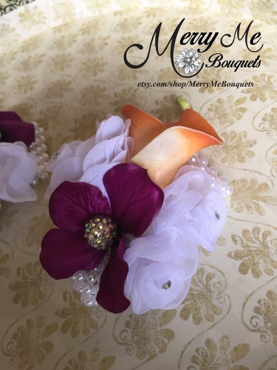 True Touch Calla Lily Corsage Real Touch Calla by MerryMeBouquets