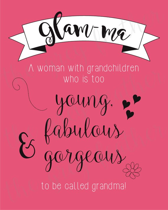 Items similar to Definition of Glam-ma - Digital Print on Etsy