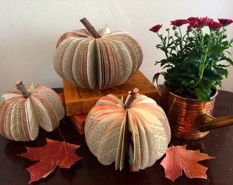 Upcycled Book Pumpkins