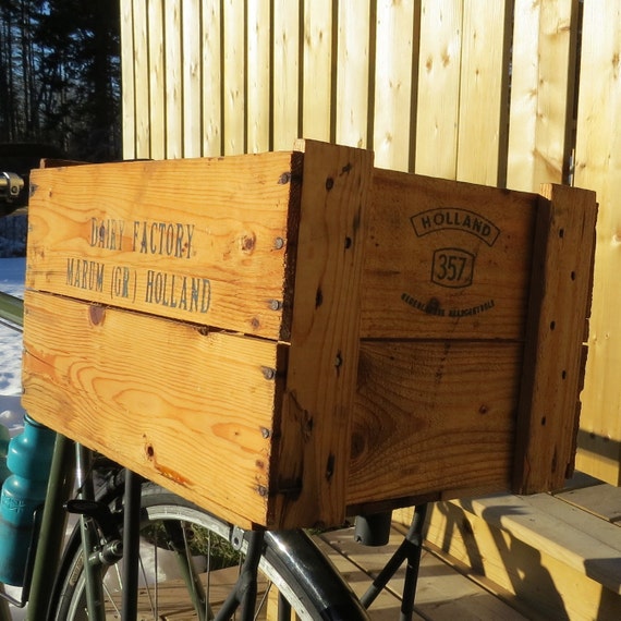 bicycle wooden crate