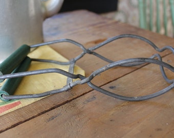 Canning Jar Lifter, Green Handled Kitchen Tool, Mason Jar Lifter, Jar Tongs
