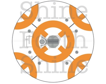 DIGITAL BB8 Star Wars Iron-On Print for download, for maternity shirt or regular shirt
