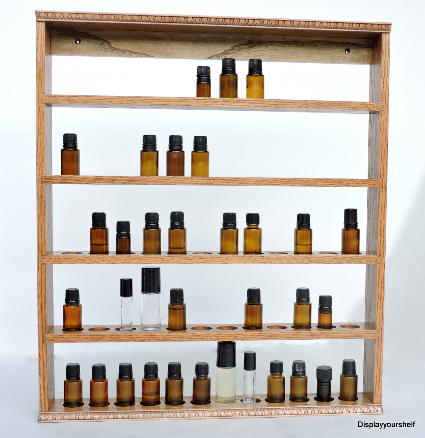 Essential Oil Display Essential Oil Rack Stained Red Oak