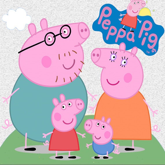 Фото с семьей свинки пеппы