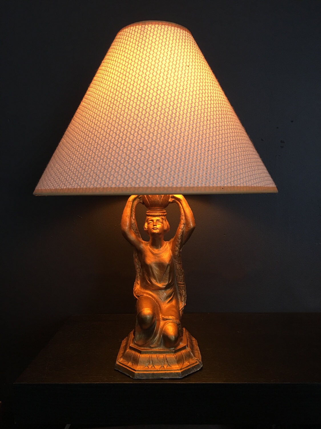 Art Nouveau Egyptian Revival Figural Lamp