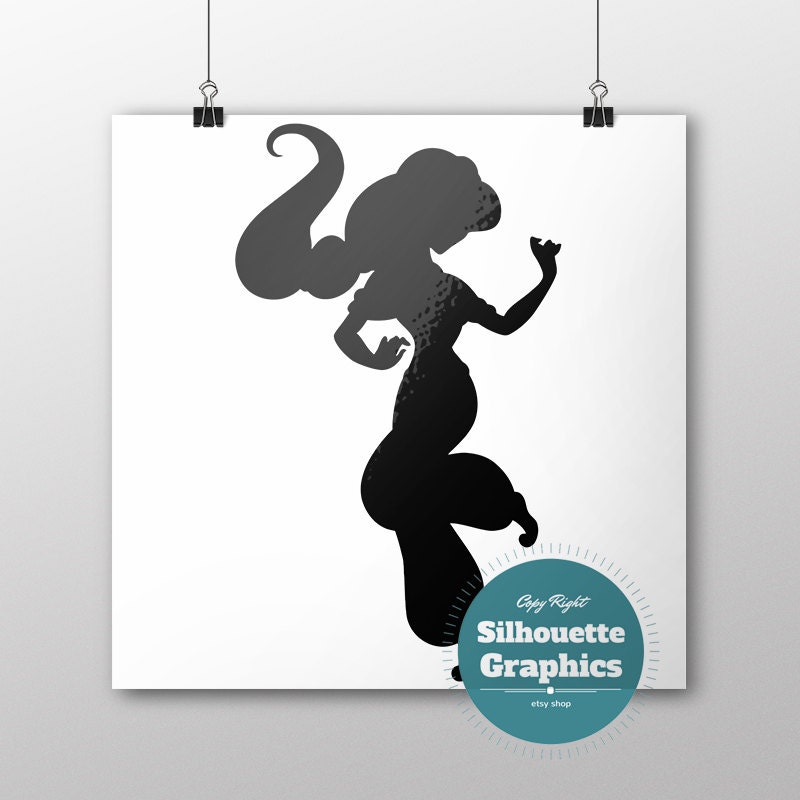 Download Jasmine silhouette file svg eps disney font monogram