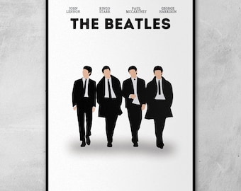 The Beatles | John Lennon | Paul McCartney | George Harrison | Ringo Starr | Minimal Artwork Poster