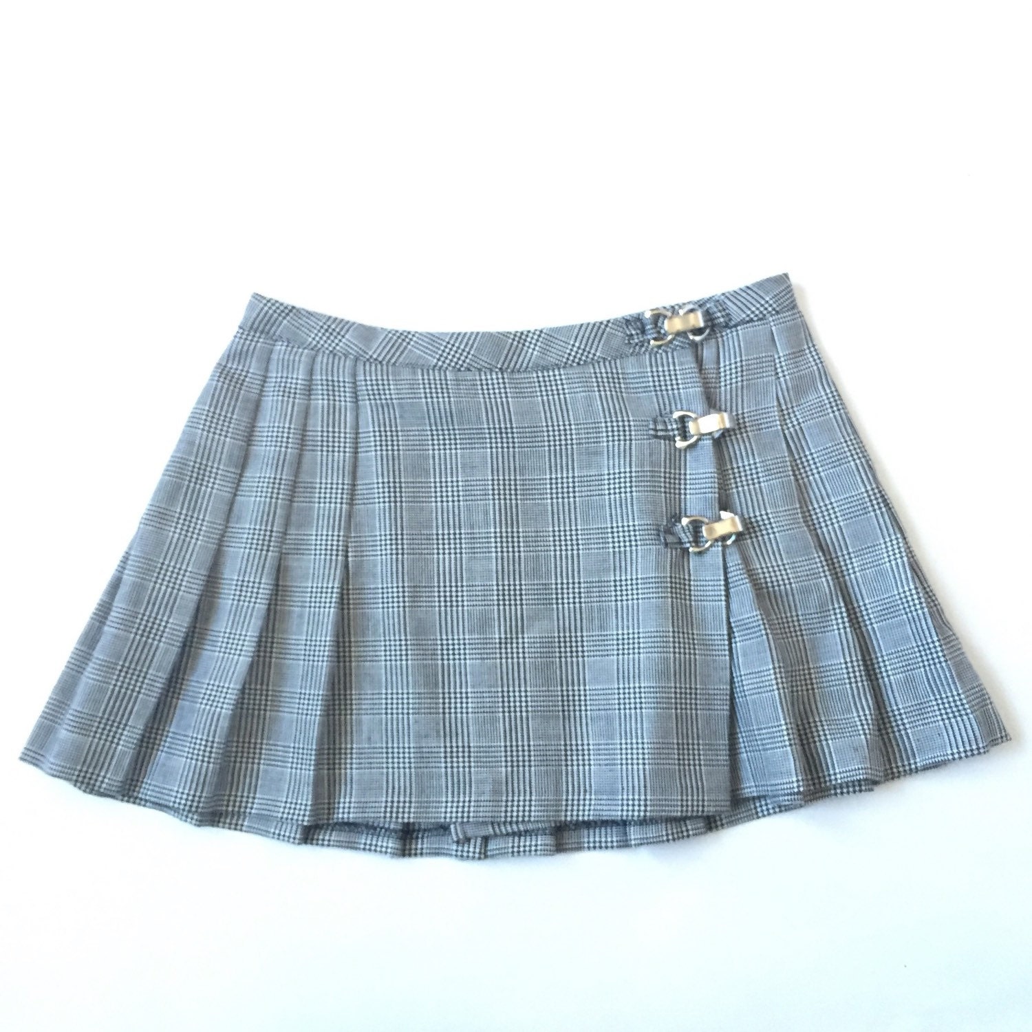 90s Pleated Plaid Skirt Grunge 1910