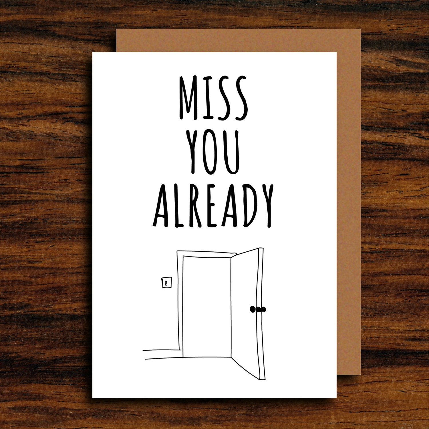 I Miss You Card New Job Greeting Card Leaving University