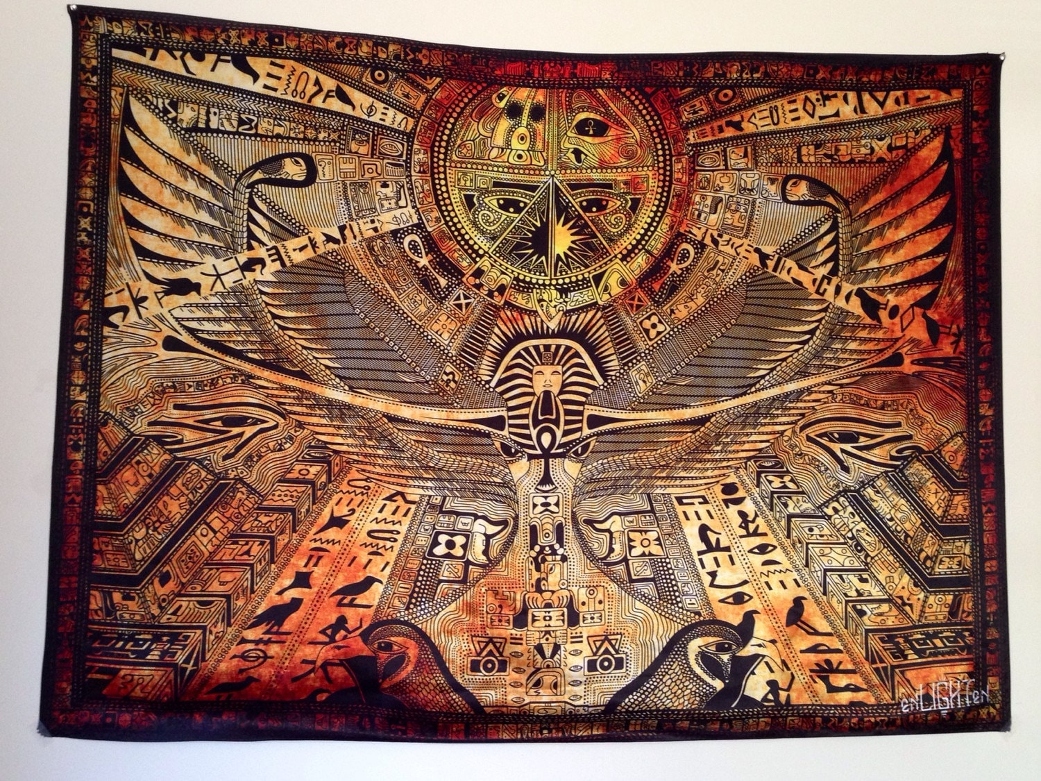 Egyptian Map Tapestry. Hand Drawn Design By by Enlightenclothingco