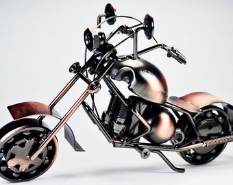 Collectible Art Sculpture Die Cast Harley Davidson Scrap Metal Motorcycle 105 Inch Motorbike Home Collectible Art Sculpture Die Cast Harley Davidson Scrap Metal Motorcycle 105 Inch Motorbike Home
