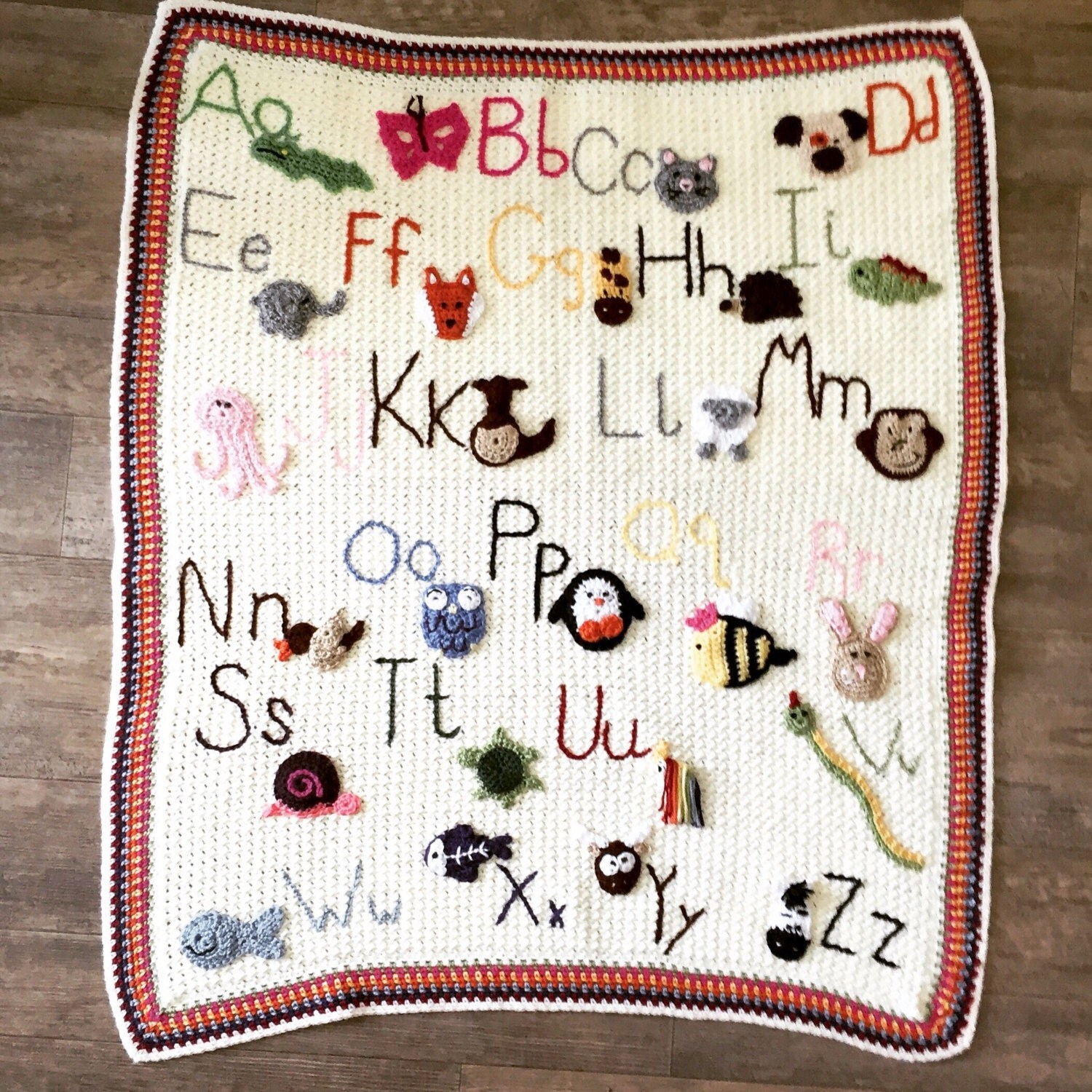 Crochet Animal Alphabet Baby Blanket Crochet by penguinyarns